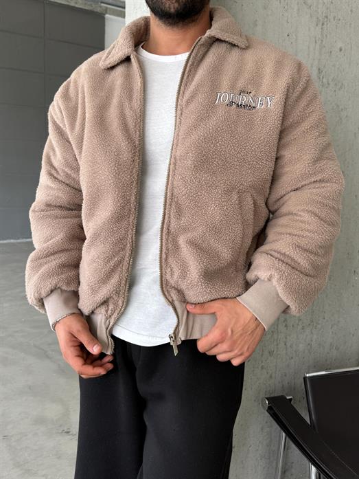 Krem Journey Peluş İçi Kapitone Astarlı Mont LNS