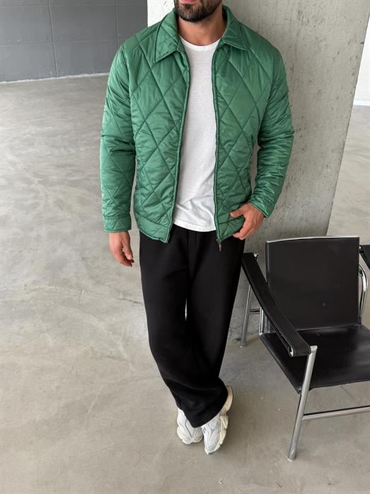 Nefti Geniş Baklava Desenli Kapitone Mont PNC 5064