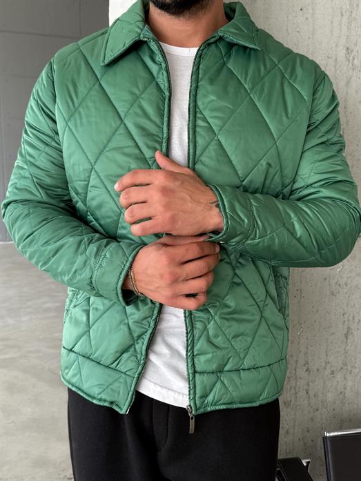 Nefti Geniş Baklava Desenli Kapitone Mont PNC 5064