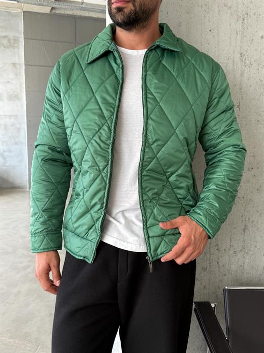 Nefti Geniş Baklava Desenli Kapitone Mont PNC 5064