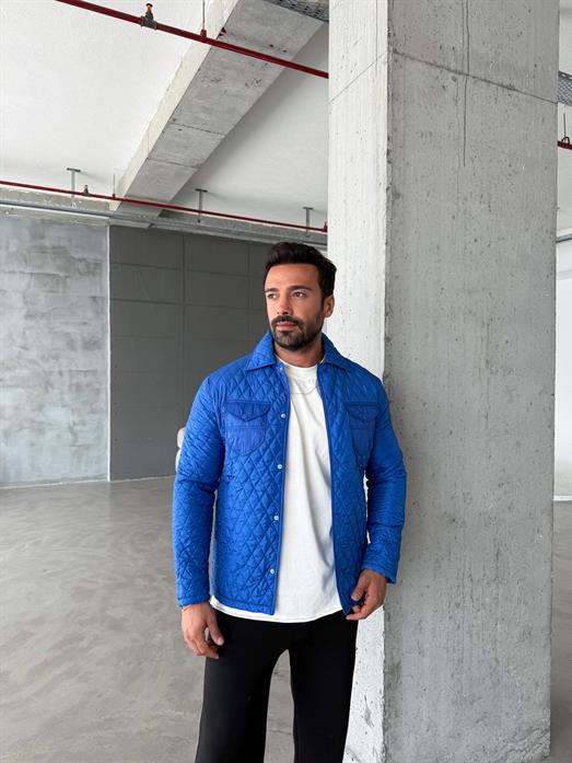 Saks Baklava Desen Kapitone Ceket PNC 5060