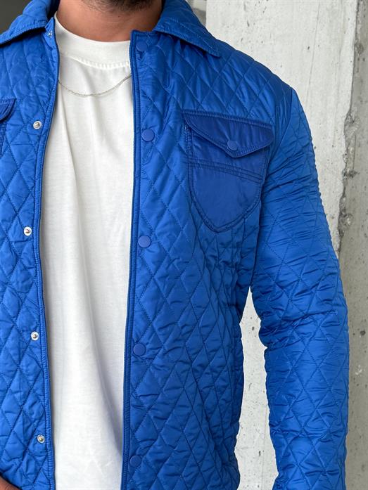 Saks Baklava Desen Kapitone Ceket PNC 5060