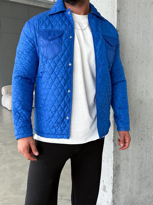 Saks Baklava Desen Kapitone Ceket PNC 5060