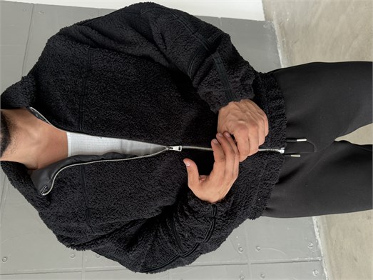 Siyah Astarlı Peluş Mont FP