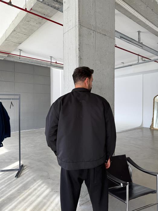 Siyah Cep Kapaklı Mevsimlik Mont SNZ M6344