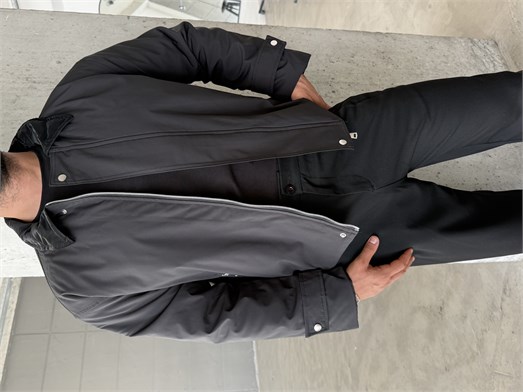 Siyah Yakalı Elegant Dolumlu Mont
