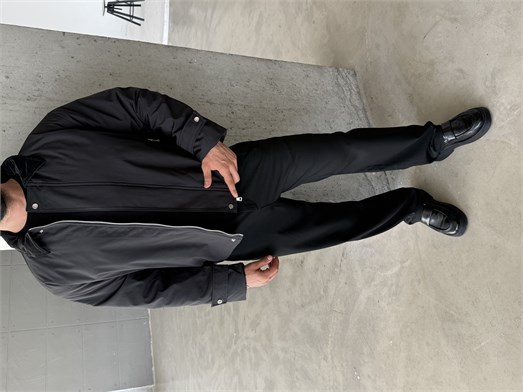 Siyah Yakalı Elegant Dolumlu Mont