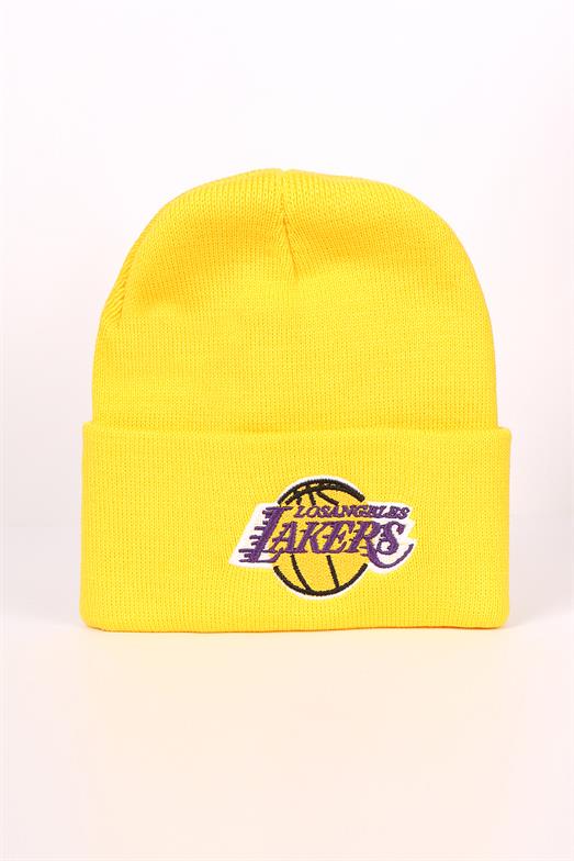Sarı Lakers Nakışlı Bere