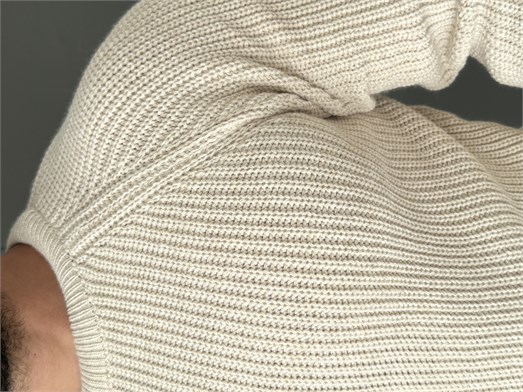 Bej Bisiklet Yaka Basic Reglan Kazak SNZ 7235