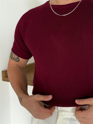 Bordo İtalyan Kol Triko SNZ T7235
