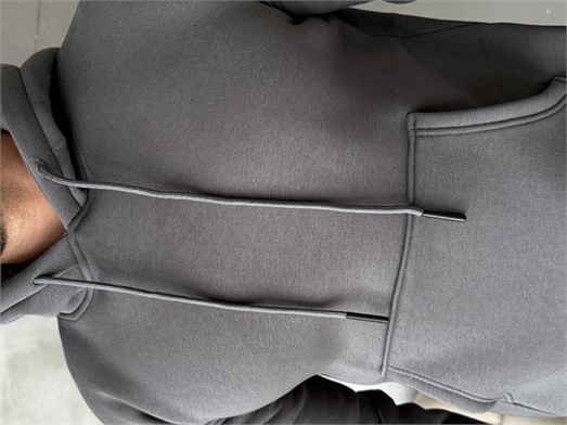 Boyamagri Kangru Kapşonlu 3 İplik Hoodie Model 4