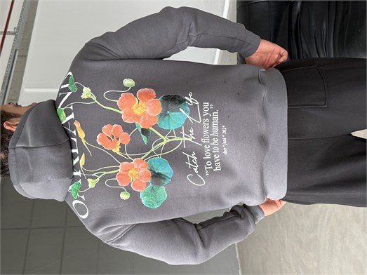 Boyamagri Kangru Kapşonlu Oakland 3 İplik Hoodie Model 5