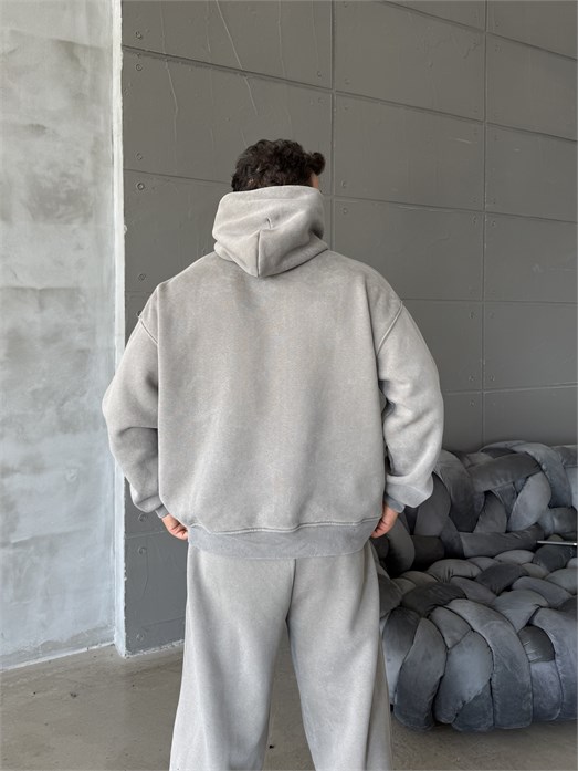 Boyamagri Kangru Yıkamalı Compak Hoodie Boxy Kalıp PLZ 27504