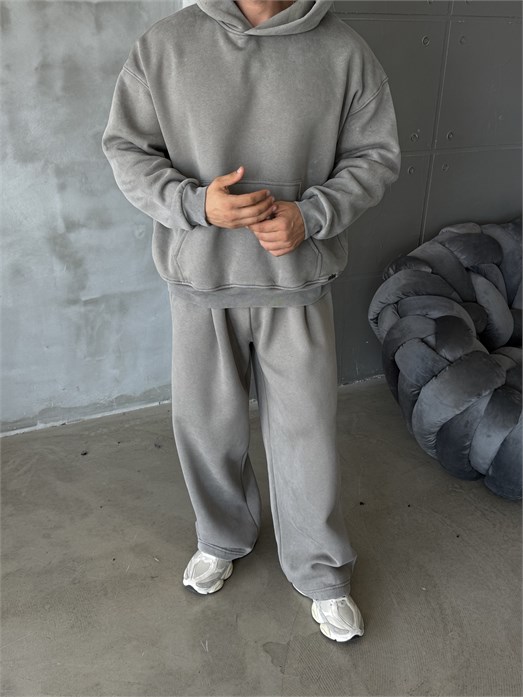 Boyamagri Kangru Yıkamalı Compak Hoodie Boxy Kalıp PLZ 27504