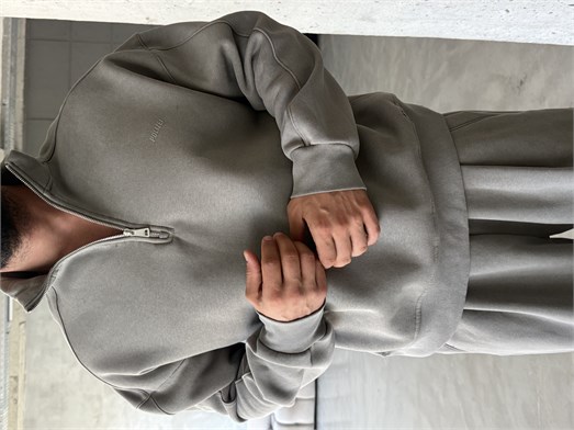 Füme Yıkamalı Yarım Fermuar Sweatshirt PLZ 27027