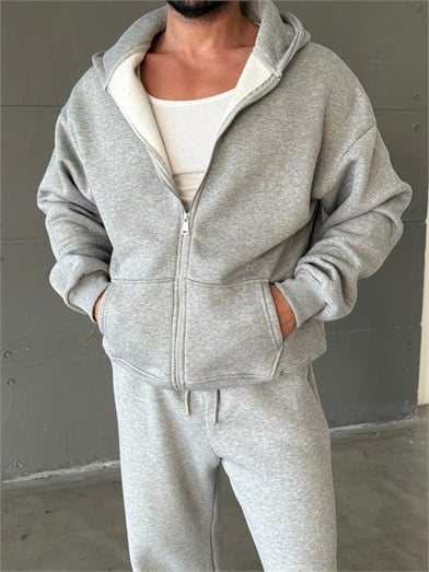 Grimelanj SC Core Üç İplik Tam Zip Sweatshirt
