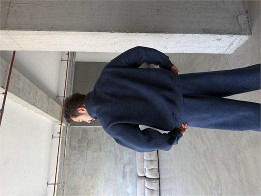 Lacivert Yıkamalı Yarım Fermuar Sweatshirt PLZ 27027