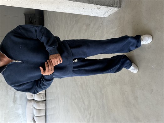 Lacivert Yıkamalı Yarım Fermuar Sweatshirt PLZ 27027