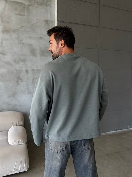 Antrasit Boxy Compak Uzun Kol ESS 71181