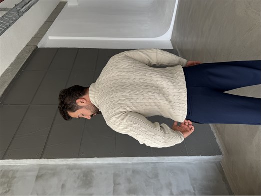Bej Saç Örgü Yarım Zip Triko TB