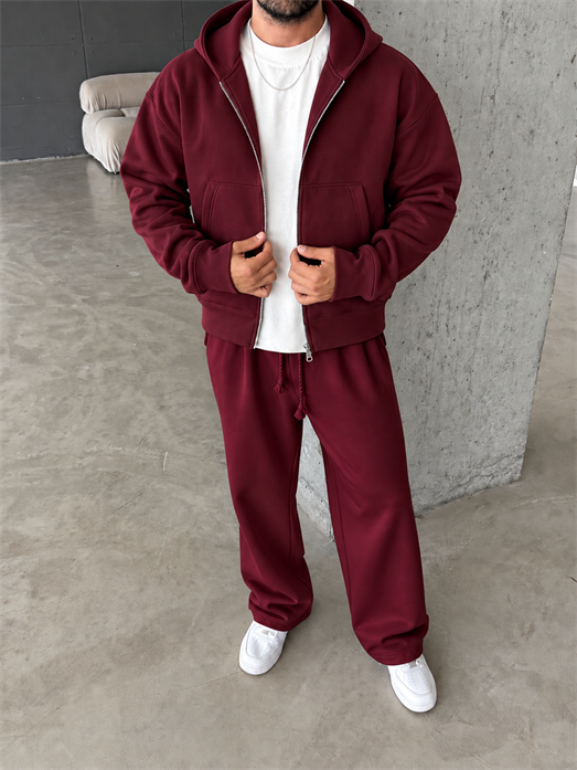 Bordo Piped Panda Tam Zip RSP 5006