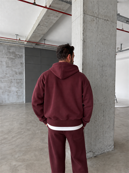 Bordo Piped Panda Tam Zip RSP 5006