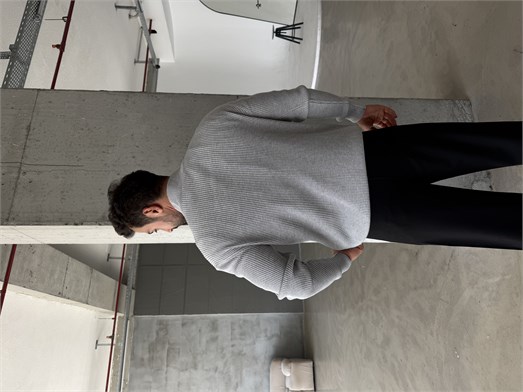 Gri Elegant Fit Çift Fermuarlı Hırka Triko AU