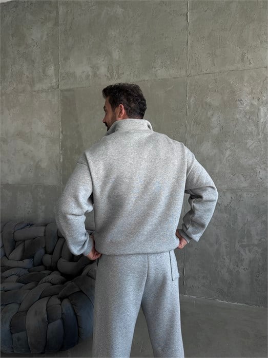 Grimelanj SC Core Üç İplik Yarım Zip Sweatshirt