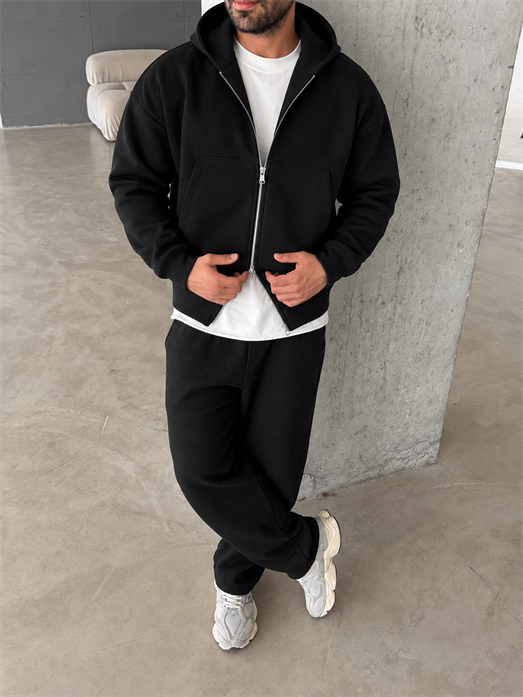 Siyah Piped Panda Tam Zip RSP 5006