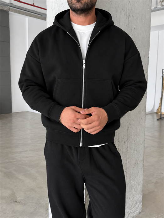 Siyah Piped Panda Tam Zip RSP 5006