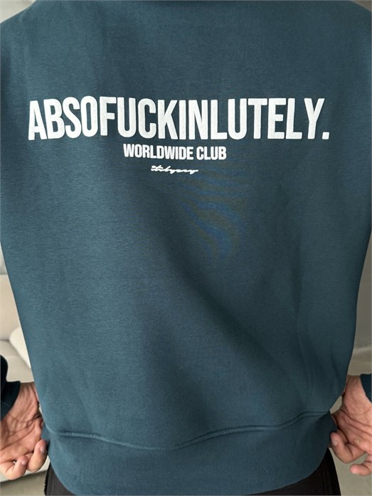 Zümrüt Abso Baskılı Boxy Fit 3 İplik Sweatshirt RSP 5010