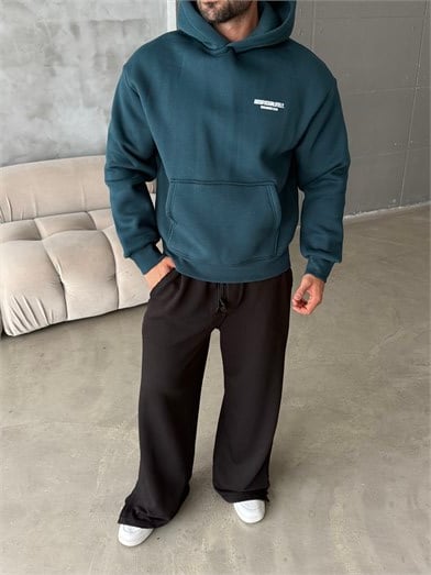 Zümrüt Abso Baskılı Boxy Fit 3 İplik Sweatshirt RSP 5010