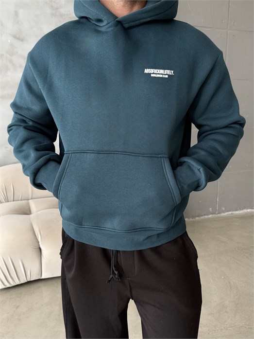 Zümrüt Abso Baskılı Boxy Fit 3 İplik Sweatshirt RSP 5010