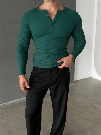 Zümrüt Henley Yaka Uzun Kol SC 10