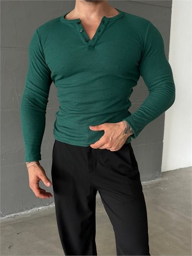 Zümrüt Henley Yaka Uzun Kol SC 10
