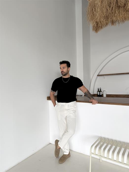 Siyah İtalyan Kol Triko SNZ T7235