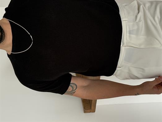 Siyah İtalyan Kol Triko SNZ T7235