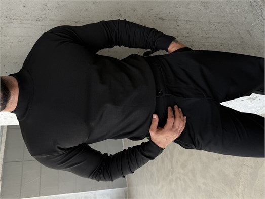 Siyah Yarım Balıkçıl Triko KNG