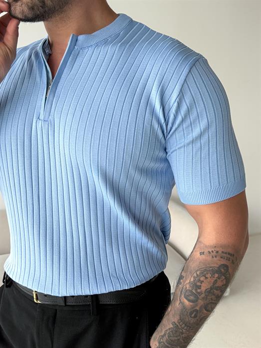 Bebemavi Fitilli Fermuarlı Bisiklet Yaka Triko TK