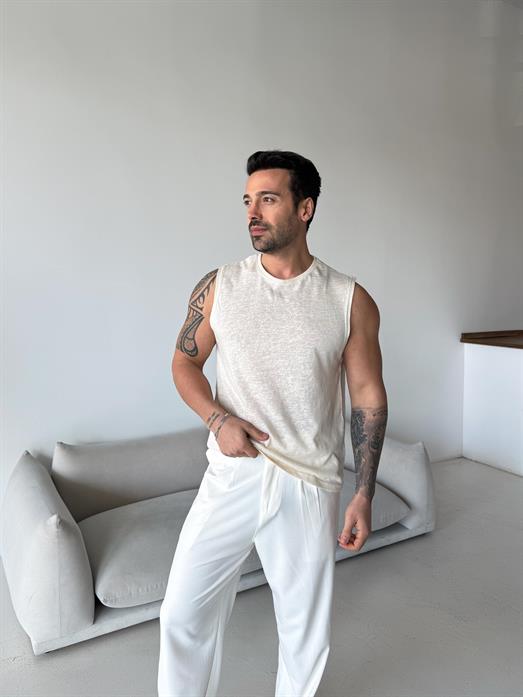 Bej Basic marsel pamuk triko Antioch 9459