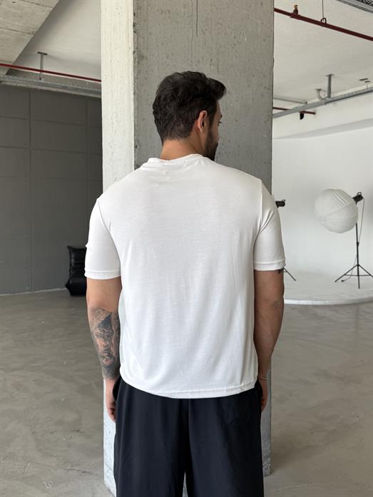 Bej Yumuşak Doku Slim Fit Süprem Tişört PNC 8167
