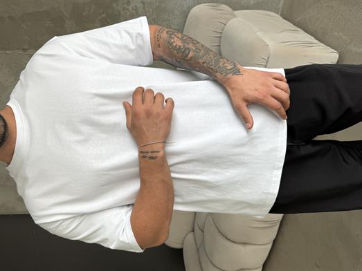 Beyaz Düz Compak Oversize T-SHİRT SC