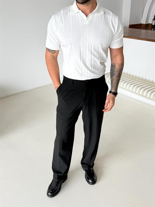 Beyaz Hemşire Yaka Triko TK