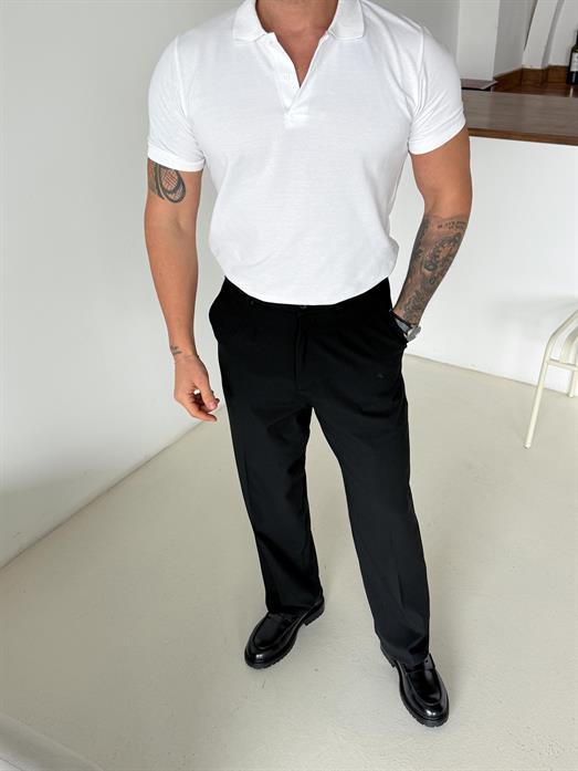 Beyaz Lacos Polo Yaka TK