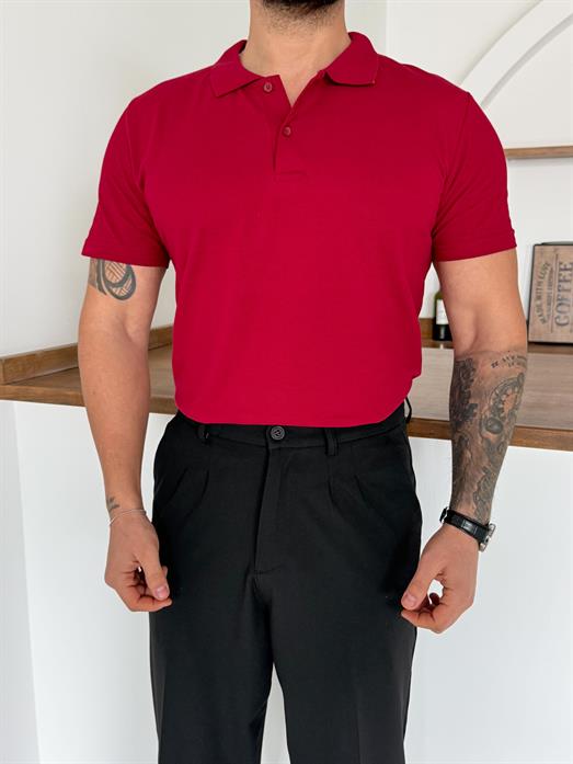 Bordo Lacos Polo Yaka TK