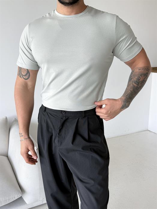 Boyamagri Kısa Kol Penye Pamuk Likralı T-SHİRT SC