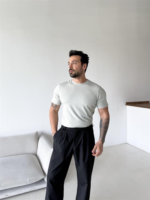 Boyamagri Kısa Kol Penye Pamuk Likralı T-SHİRT SC