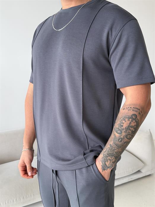 Füme Çimalı Oysho Regular Fit Tişört LNS 37099