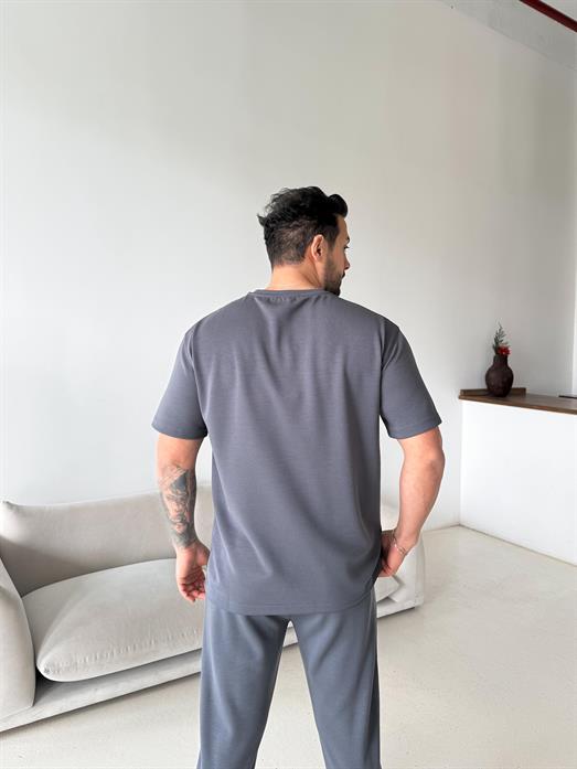 Füme Çimalı Oysho Regular Fit Tişört LNS 37099