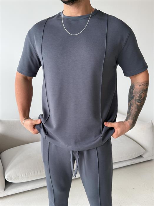 Füme Çimalı Oysho Regular Fit Tişört LNS 37099